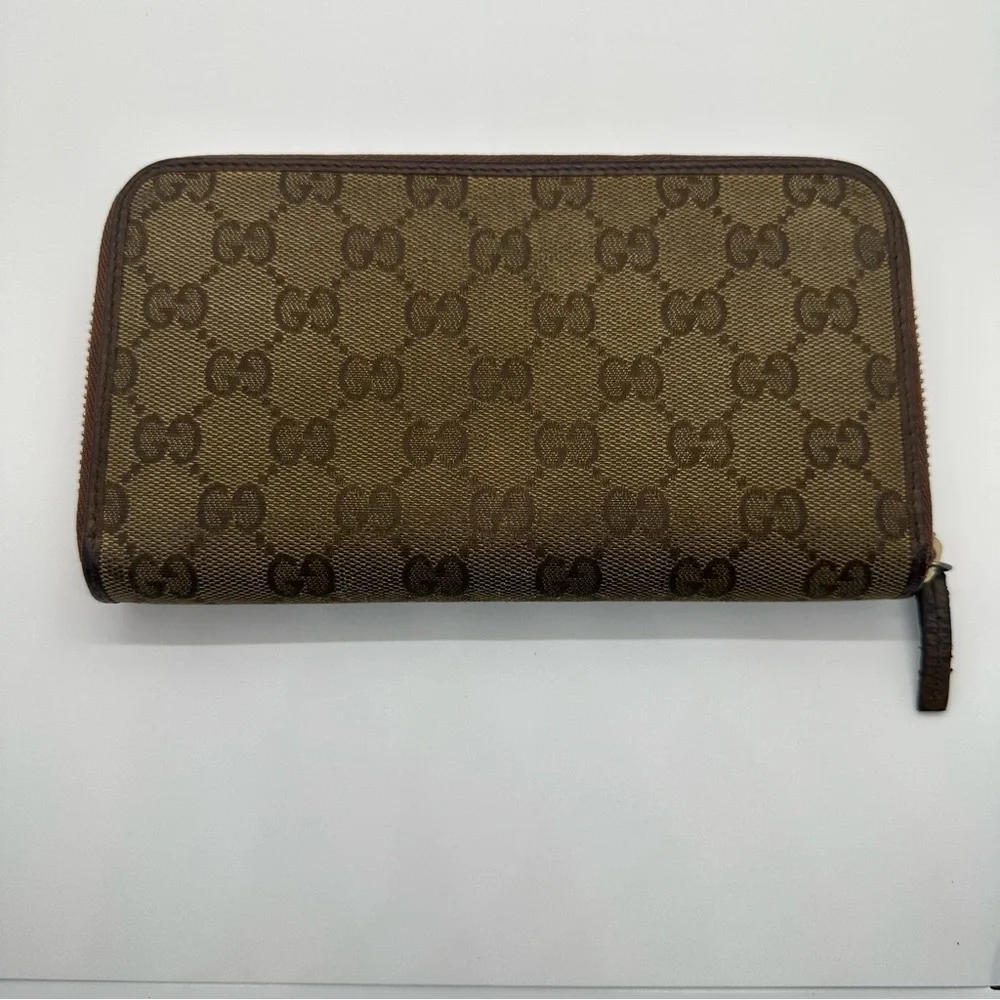 Gucci | Monogram Canvas Margaux Calfskin Leather Lovely Zip Around Wallet - Picture 2 of 12